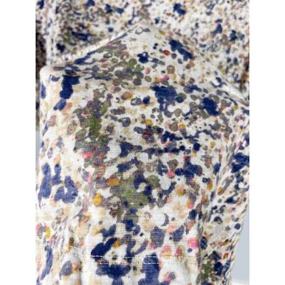 Westbound Woman, Size 1X, Light Beige & Muted Colors Batwing Tee, Flutter Sleeve - Picture 2 of 7